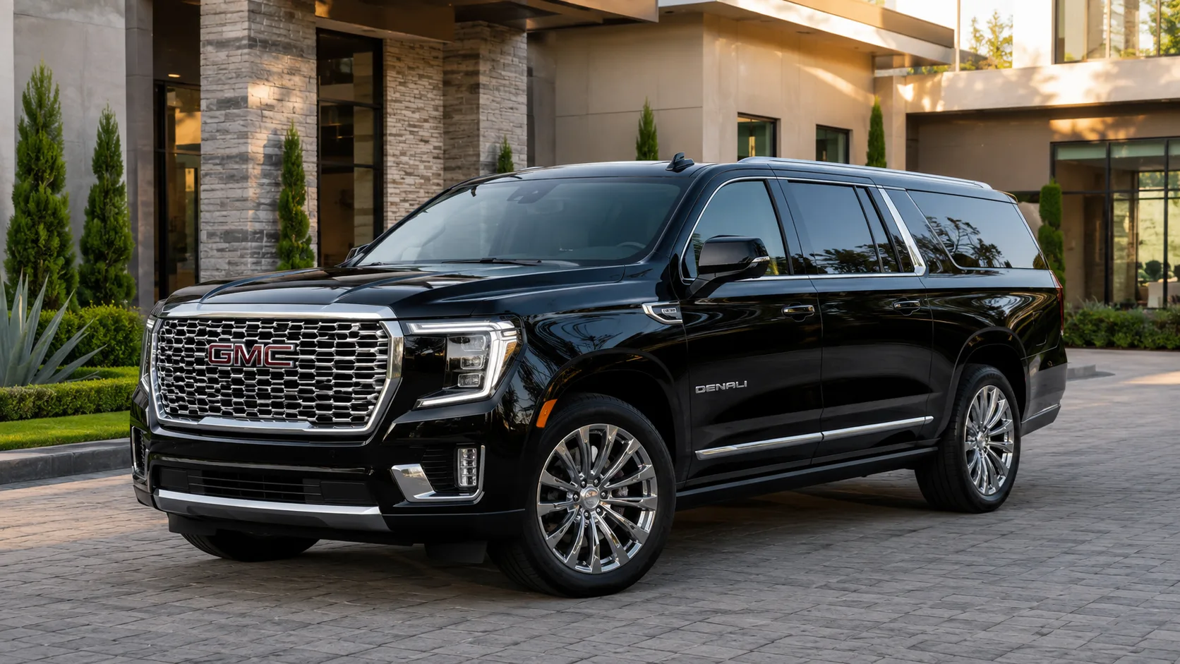 2025 GMC Yukon XL Denali executive SUV in onyx black